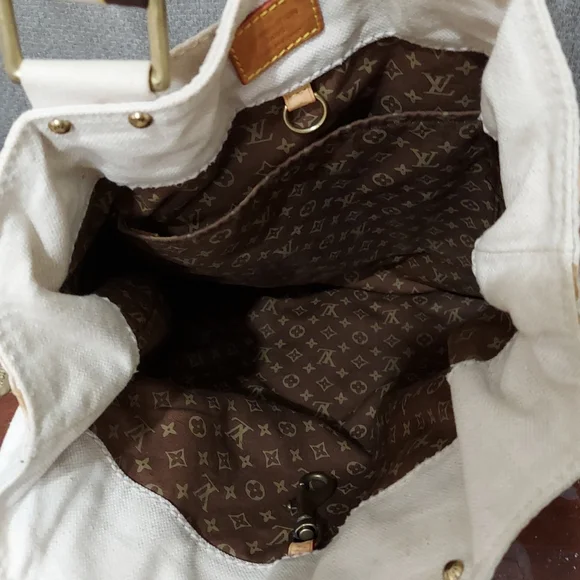 Louis Vuitton Limited Edition Globe Shopper Cabas Canvas Tote Bag Gently Loved - Picture 15 of 15